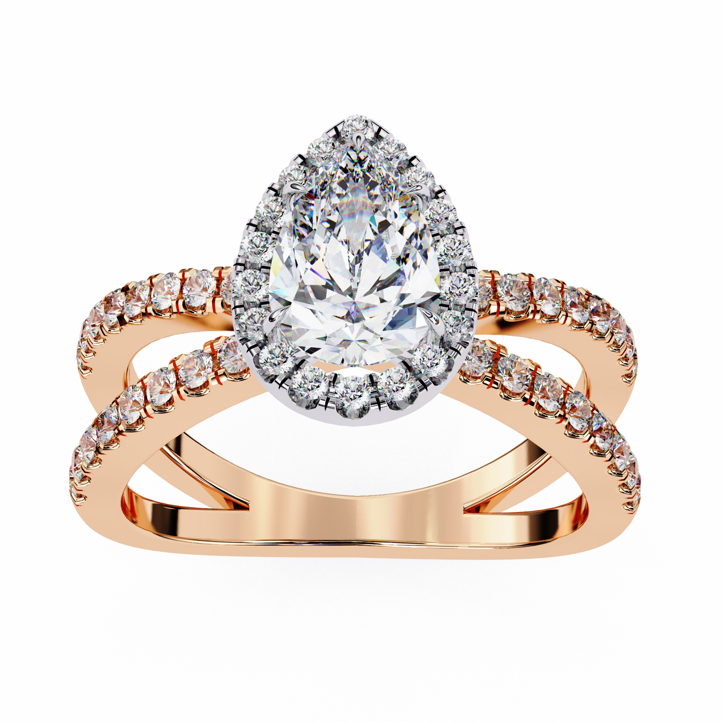 Fiorenza Ray Pear Solitaire Ring