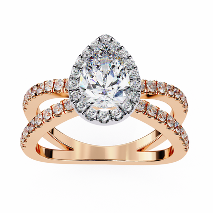 Fiorenza Ray Pear Solitaire Ring
