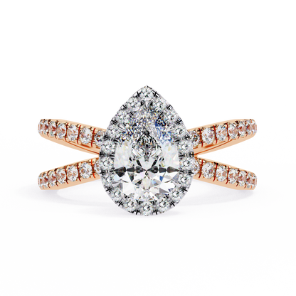 Fiorenza Ray Pear Solitaire Ring