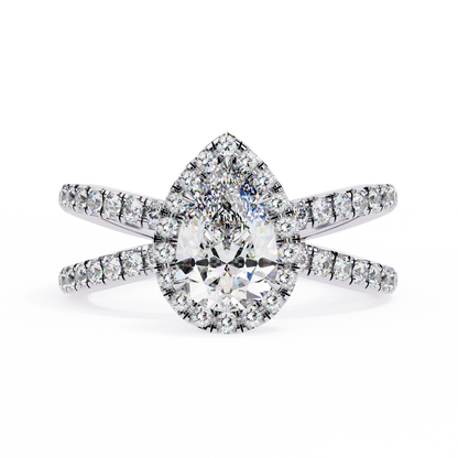 Fiorenza Ray Pear Solitaire Ring