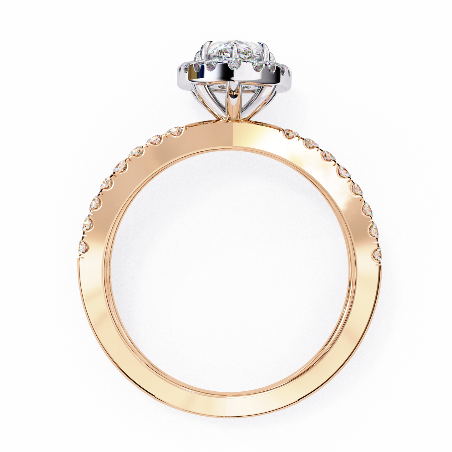Fiorenza Ray Pear Solitaire Ring