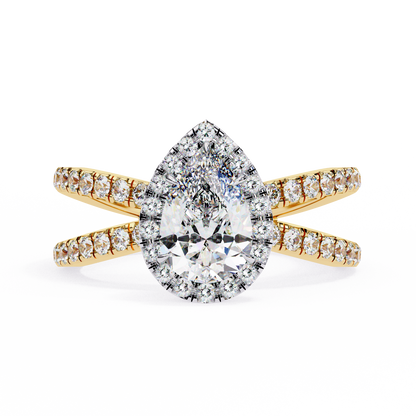 Fiorenza Ray Pear Solitaire Ring