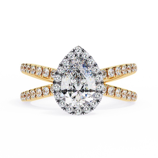 Fiorenza Ray Pear Solitaire Ring