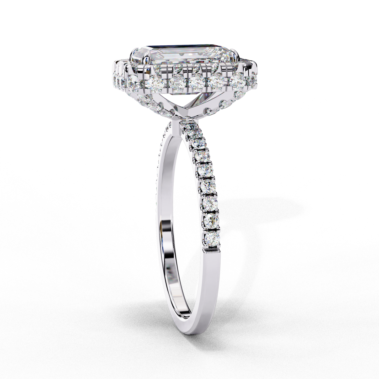 Selene Whisper Emerald Solitaire Ring