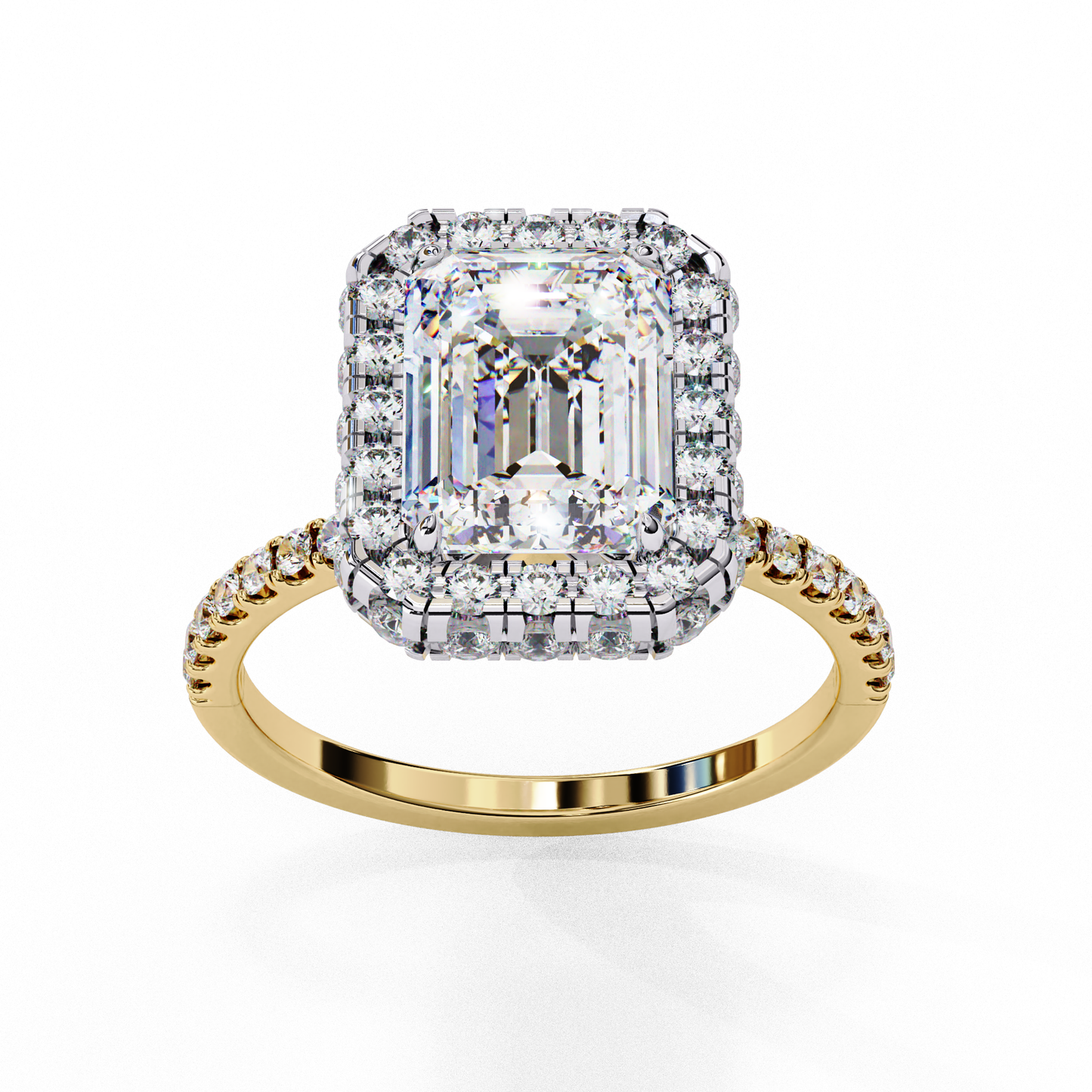 Selene Whisper Emerald Solitaire Ring
