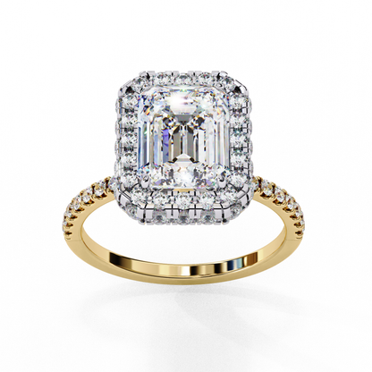 Selene Whisper Emerald Solitaire Ring