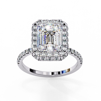 Selene Whisper Emerald Solitaire Ring