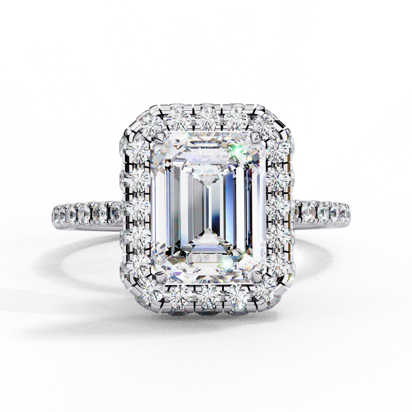 Selene Whisper Emerald Solitaire Ring