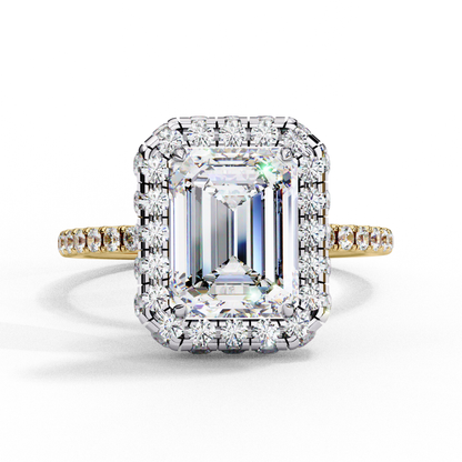 Selene Whisper Emerald Solitaire Ring