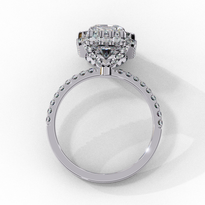 Selene Whisper Emerald Solitaire Ring