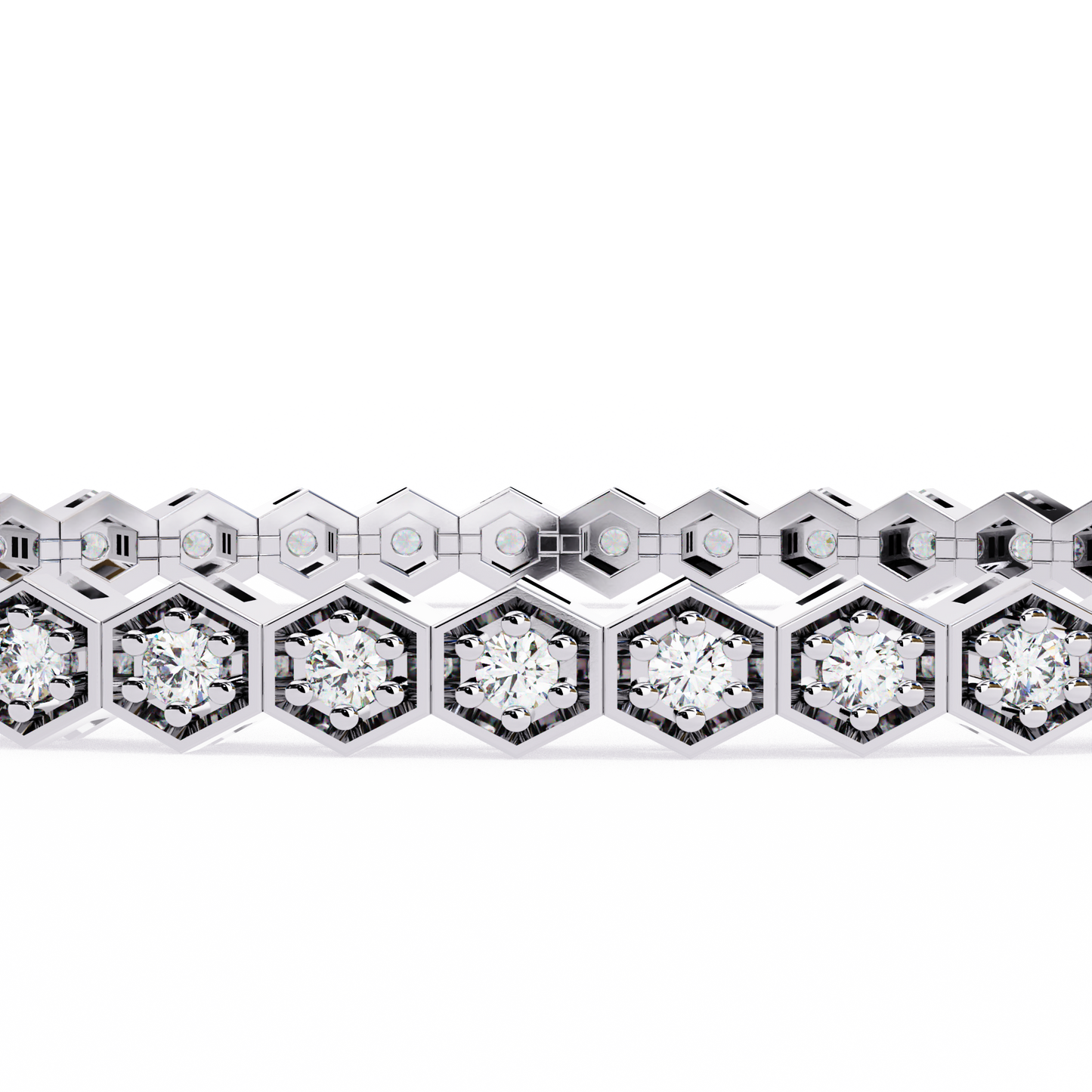 Arqline Row Diamond Bracelet