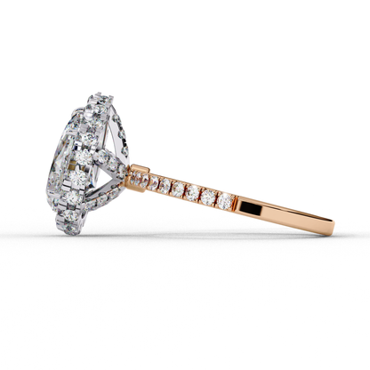 Amelia Heartline Pear Solitaire Ring