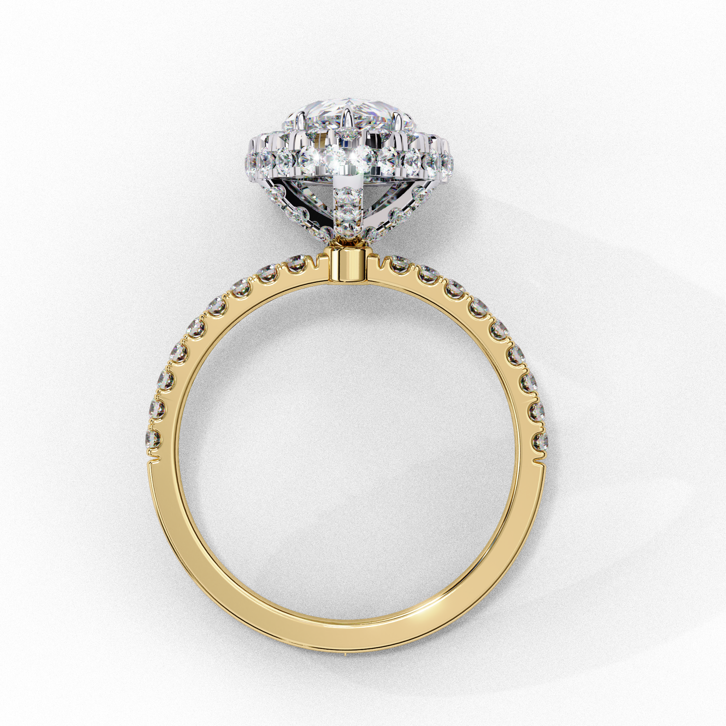 Amelia Heartline Pear Solitaire Ring