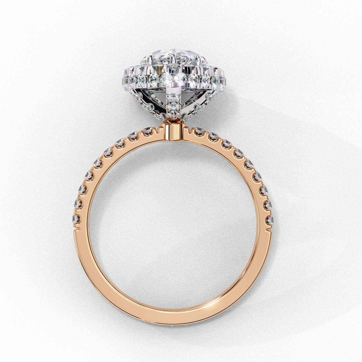 Amelia Heartline Pear Solitaire Ring
