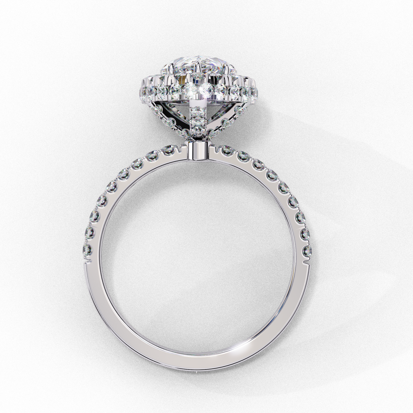 Amelia Heartline Pear Solitaire Ring