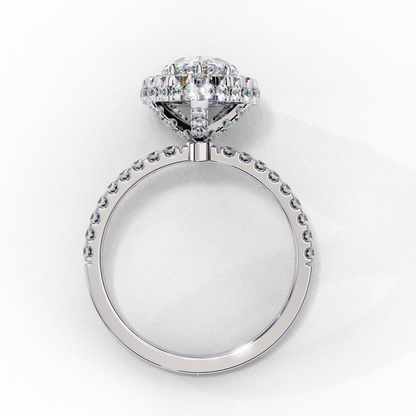 Amelia Heartline Pear Solitaire Ring
