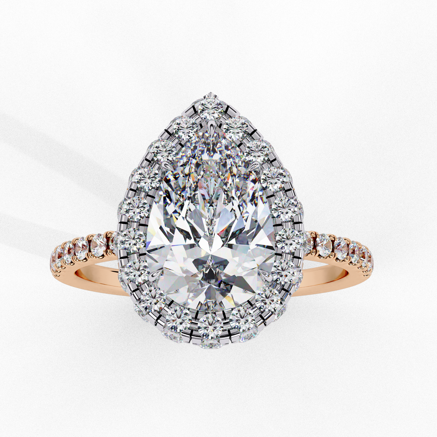 Amelia Heartline Pear Solitaire Ring