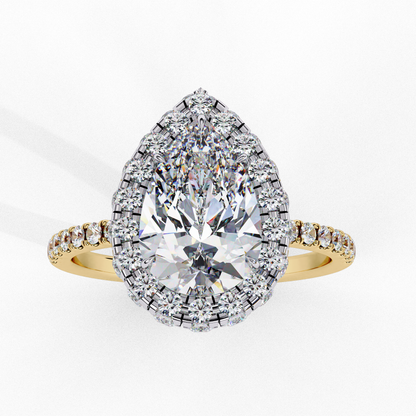 Amelia Heartline Pear Solitaire Ring