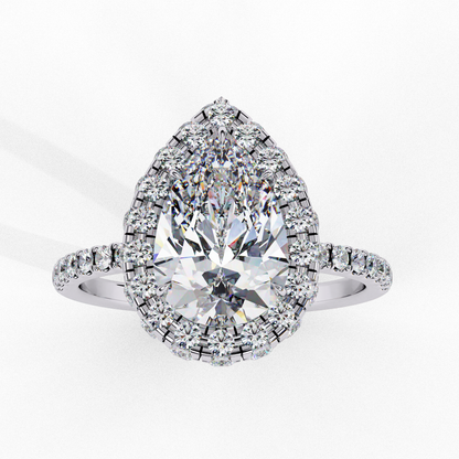 Amelia Heartline Pear Solitaire Ring