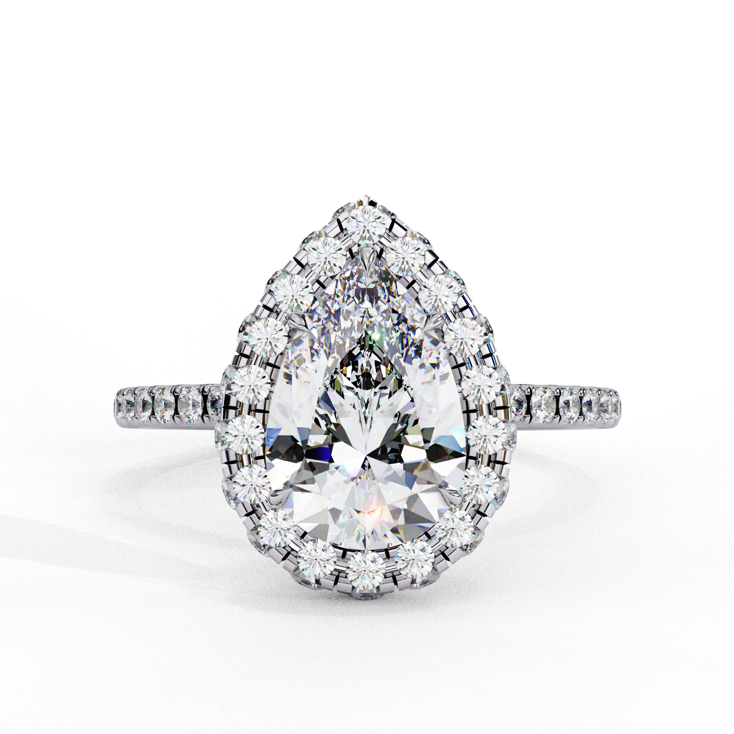 Amelia Heartline Pear Solitaire Ring