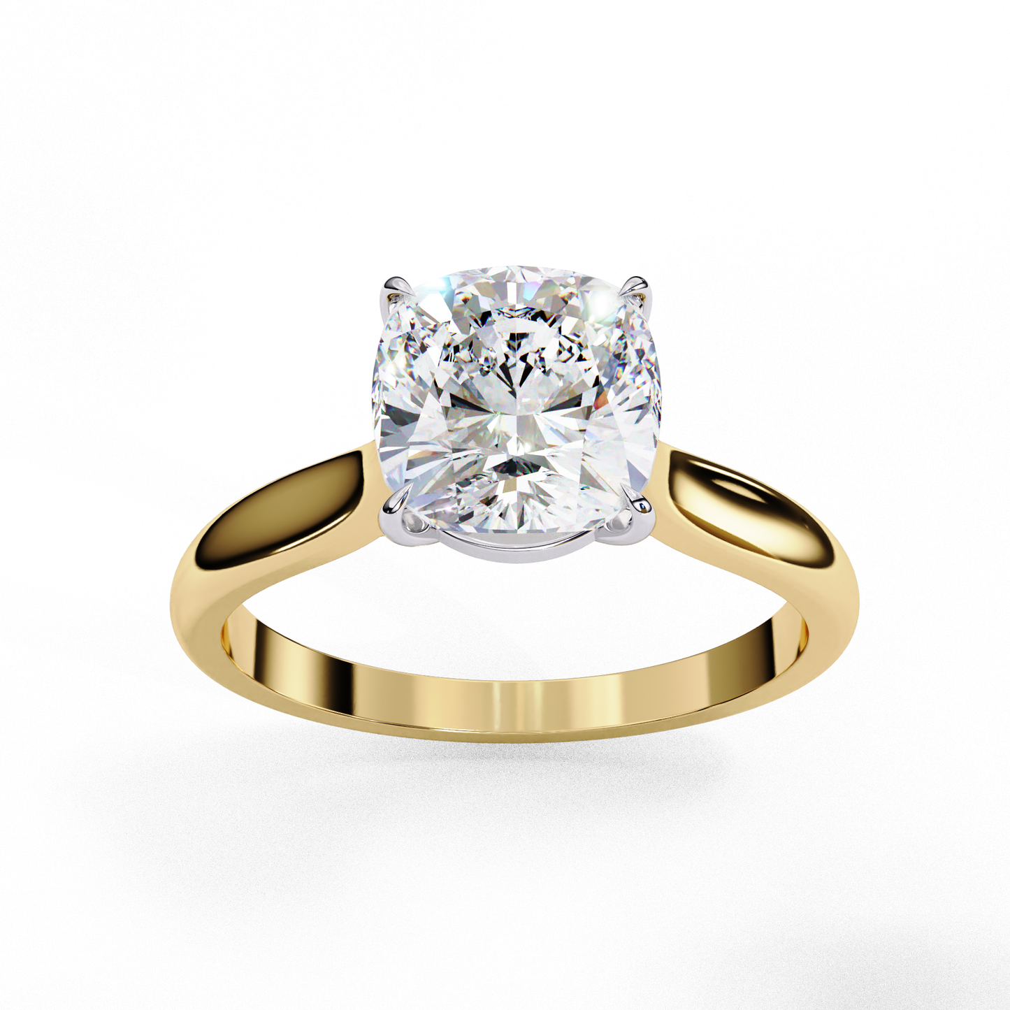 Elenora Shine Cushion Solitaire Ring