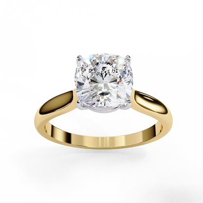 Elenora Shine Cushion Solitaire Ring