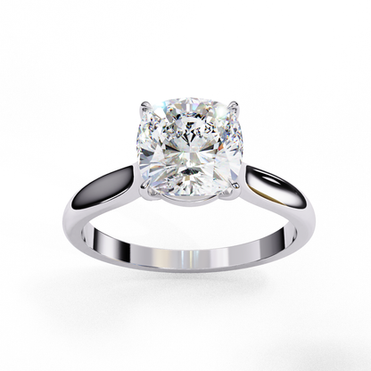 Elenora Shine Cushion Solitaire Ring