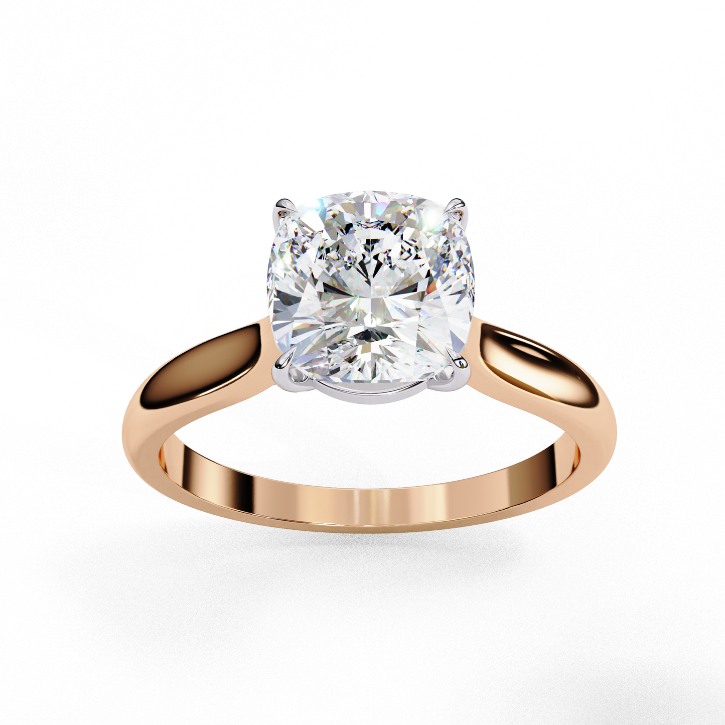 Elenora Shine Cushion Solitaire Ring