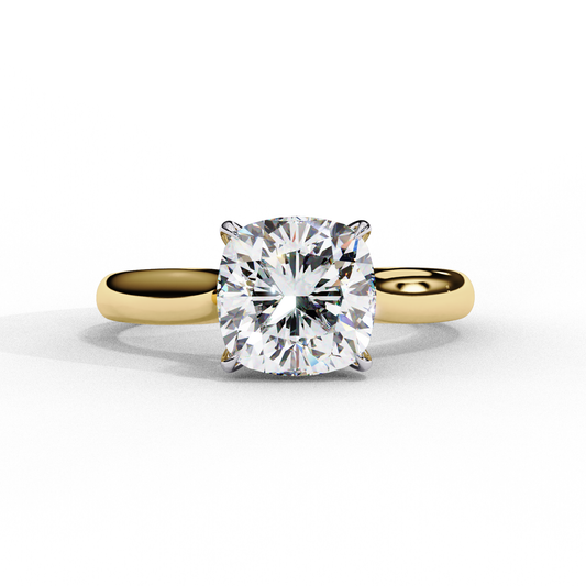 Elenora Shine Cushion Solitaire Ring