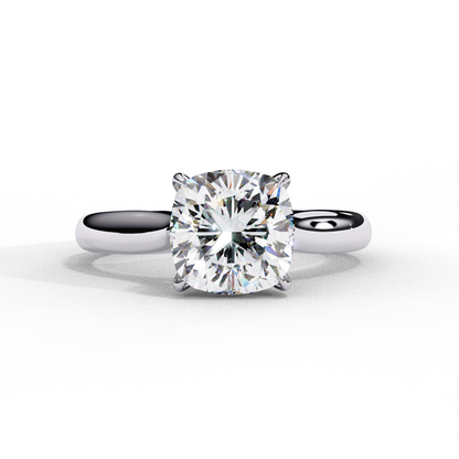 Elenora Shine Cushion Solitaire Ring