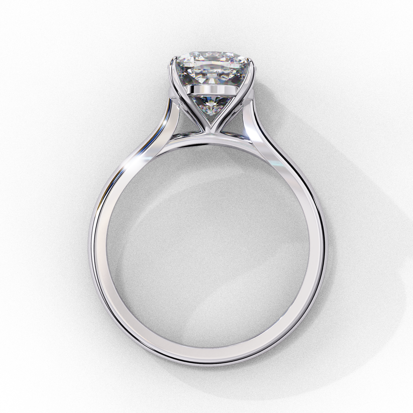 Elenora Shine Cushion Solitaire Ring