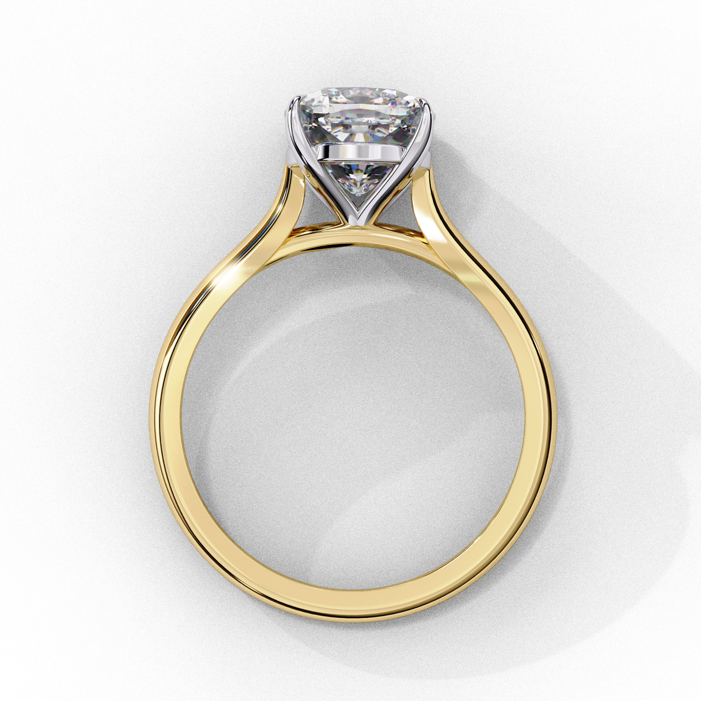 Elenora Shine Cushion Solitaire Ring