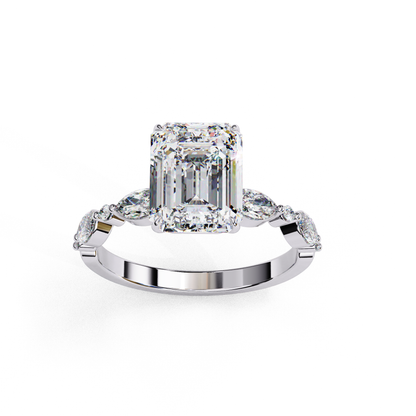 Valoria Crest Emerald Solitaire Ring