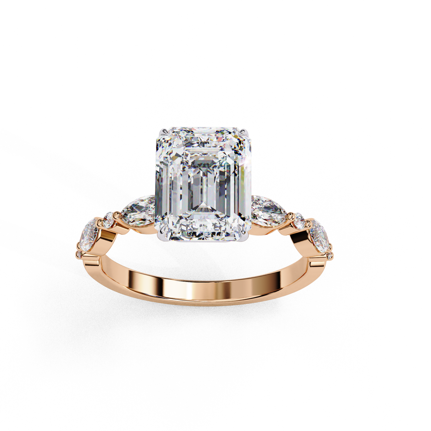Valoria Crest Emerald Solitaire Ring