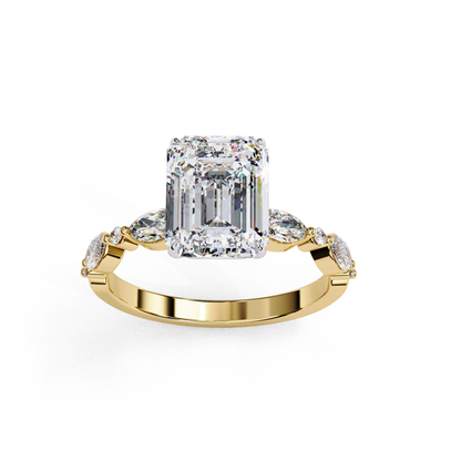 Valoria Crest Emerald Solitaire Ring