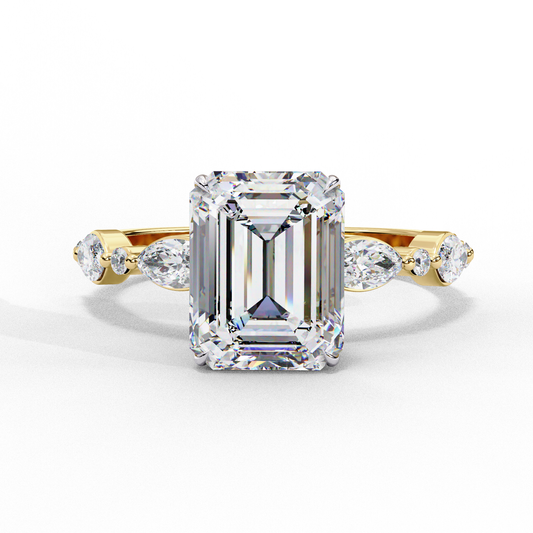 Valoria Crest Emerald Solitaire Ring