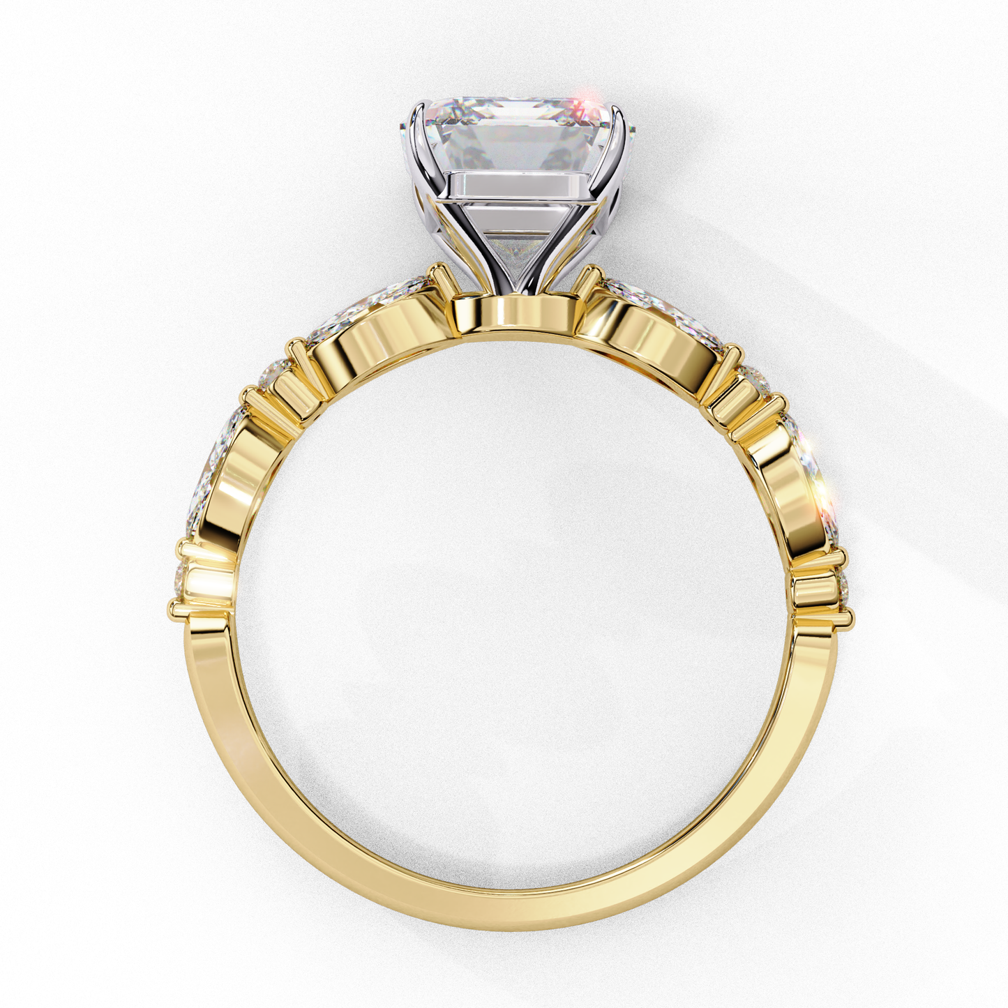 Valoria Crest Emerald Solitaire Ring