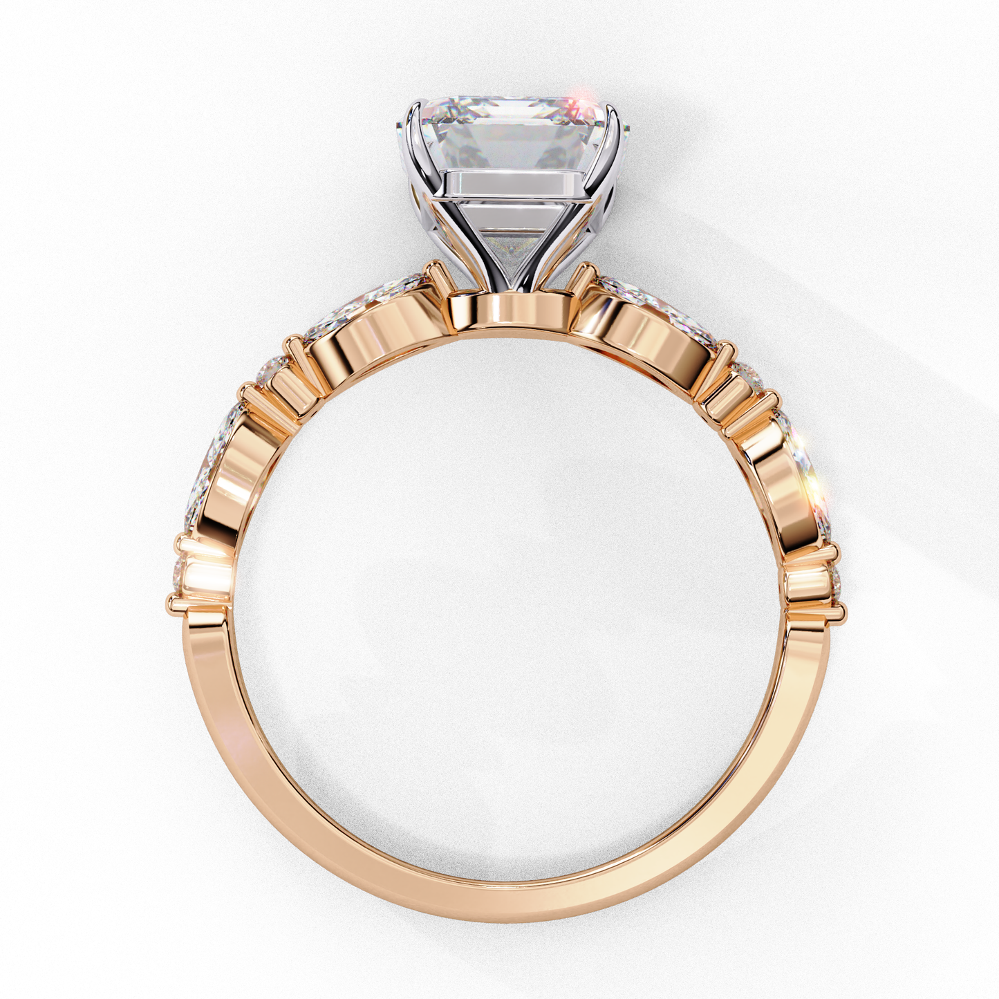 Valoria Crest Emerald Solitaire Ring