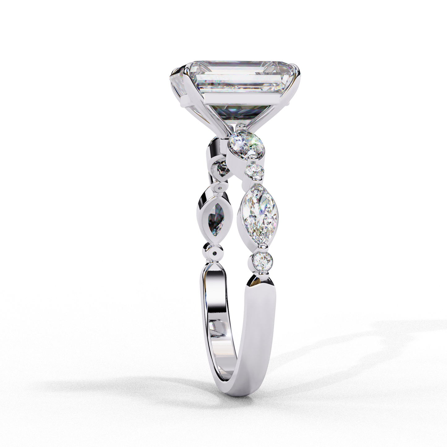 Valoria Crest Emerald Solitaire Ring