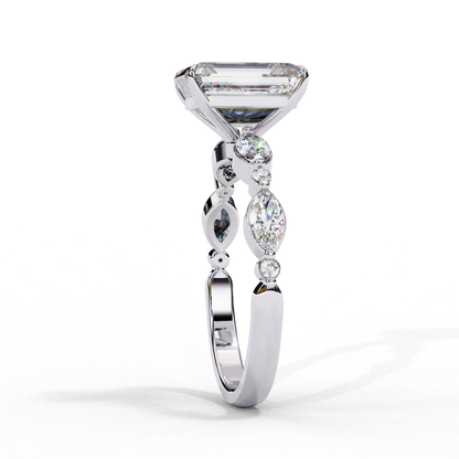 Valoria Crest Emerald Solitaire Ring