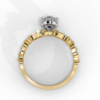 Majesta Elan Pear Solitaire Ring