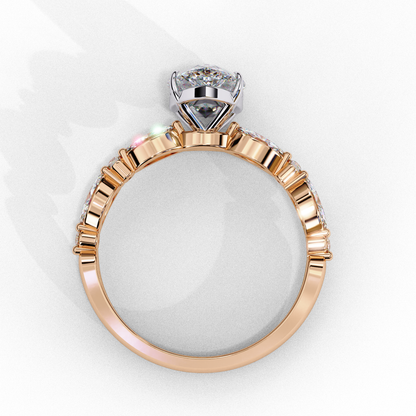 Majesta Elan Pear Solitaire Ring