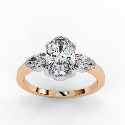 Lina Meridian Oval Solitaire Ring