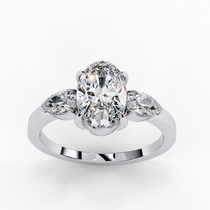 Lina Meridian Oval Solitaire Ring