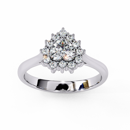 Elix Aura Heart Solitaire Ring