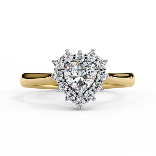 Elix Aura Heart Solitaire Ring