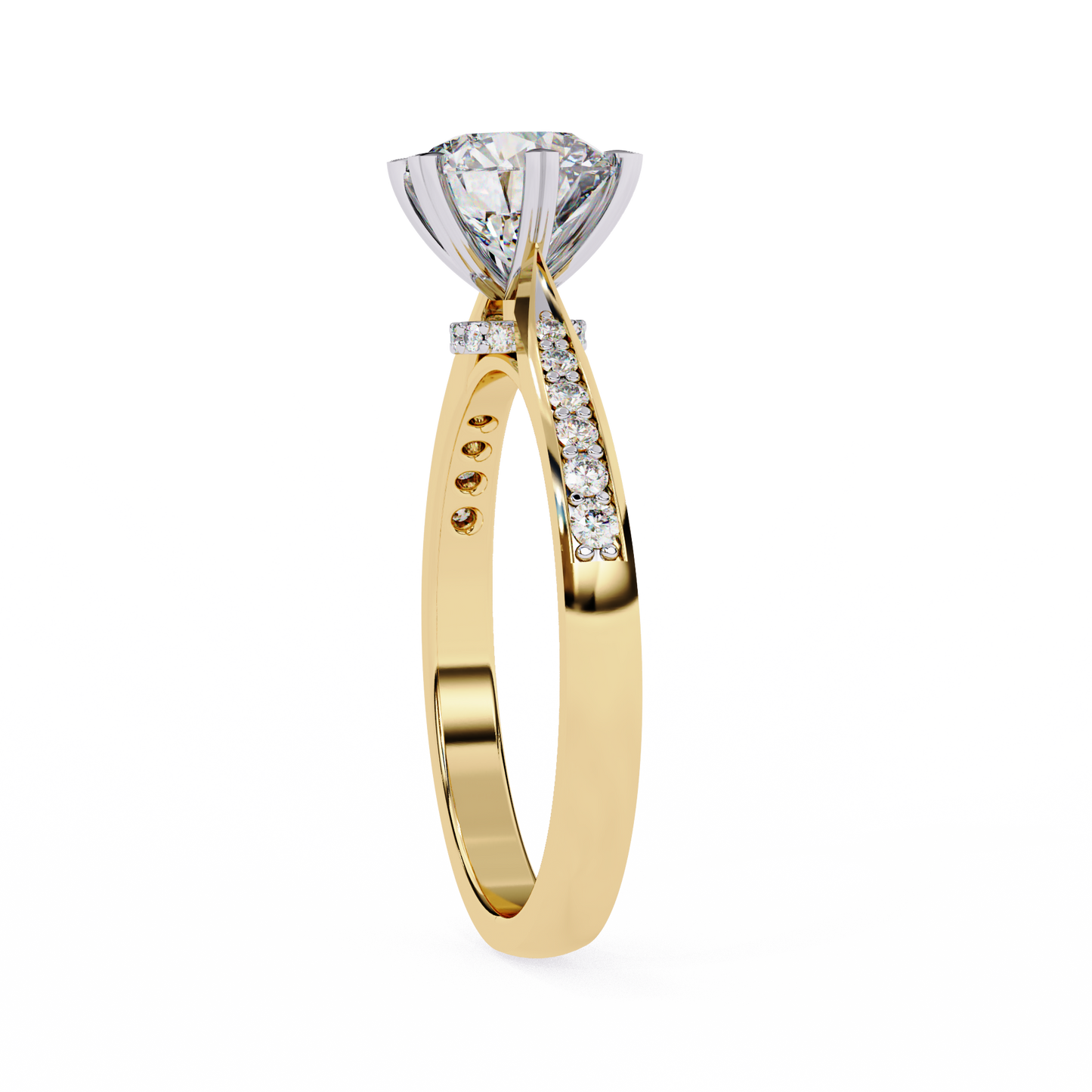 Elisia di Oro Round Solitaire Ring