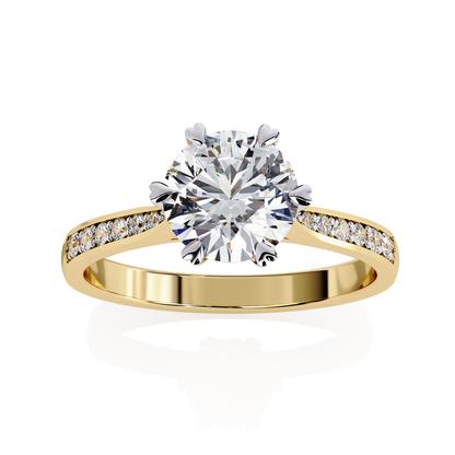 Elisia di Oro Round Solitaire Ring