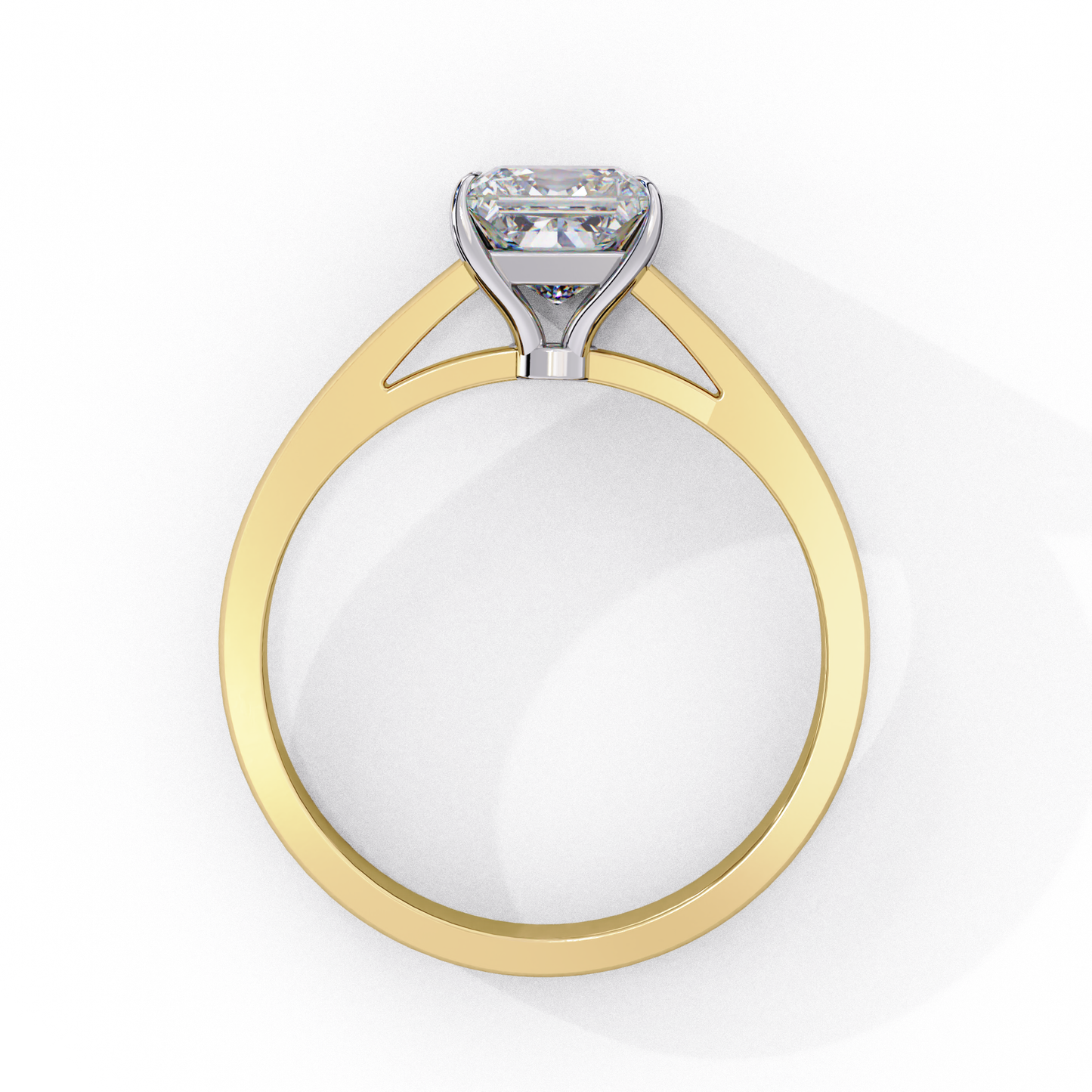Helia Crest Princess Solitaire Ring