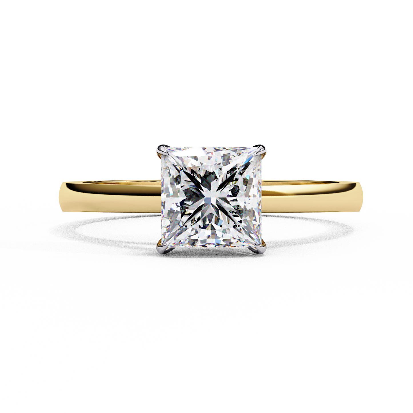 Helia Crest Princess Solitaire Ring